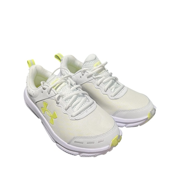 Under Armour Shoes - Under Armour White and Neon Yellow Athletic Shoes